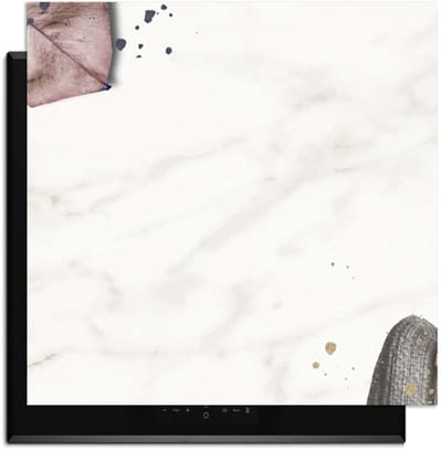 KitchenArt - Soft Blush - Inductie Beschermer - 59x52 cm - Kookplaat Beschermer - Luxe Afdekplaat Inductieplaat - Anti-slip & Oprolbaar - Beschermmat Inductiekookplaat