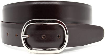 Damesriem bruin - Leren jeans riem 4cm met ril en soepel leer - Leer - Jeans riem - Casual - Maat 85