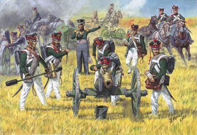 Zvezda Modelbouwpakket Militaire voertuigen - 8022 Russische Voetartillerie - Napoleontische Oorlogen 1812-1814 - 19 Figuren Plastic - 1:72 - Modelbouw