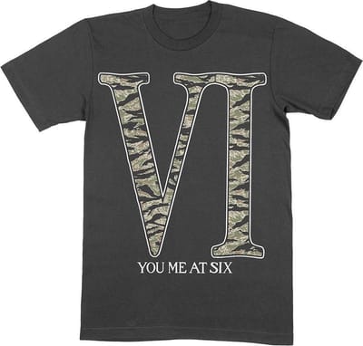 You Me At Six - Camo VI Heren T-shirt - M - Zwart