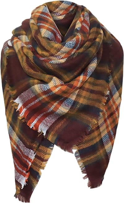 Dames Sjaal - Gebreide Sjaal - Winterse Warmte - Zacht Kunstbont - 140 x 140cm - Koffie
