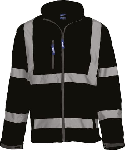 Yoko Signalisatie jack van softshell YHVK09 - Black - S