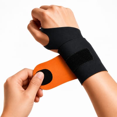 BOTC Polsbrace - Met Antislipkussentjes - Voor Rechts & Links - One Size - Polssteun - Polsbandage - 1 stuk - Zwart