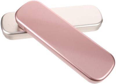 Dailygoods - Hemobllo Metalen etui voor pennen en 2 stuks compacte en lichte pennenhouders voor studenten, schrijfwarenbox, organizer voor bureau en tassen