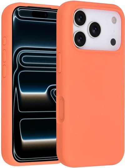 TUNIQ telefoonhoesje voor Apple iPhone 17 Pro - Siliconen backcover - Oranje