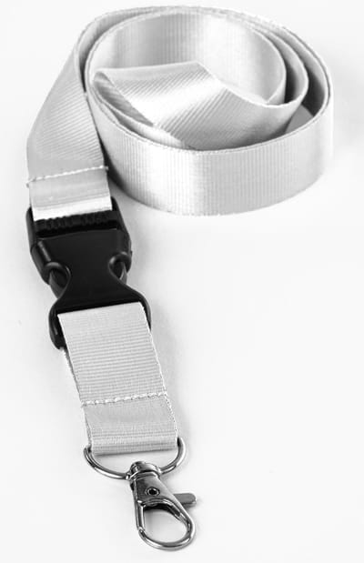 Ecorare® - 5 stuks Sleutelkoord - Kliksluiting - Lanyard - Keycord - Wit - 50 cm