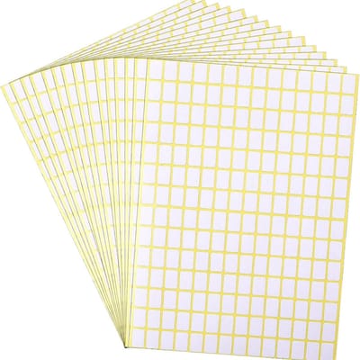 QTTVBTNA 2940 Stuks Zelfklevende etiketten - Witte Sticky Labels – Kleine Zelfklevende Stickers – 13x9 mm - Organiseren & Markeren – School Office Keuken