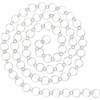 Schakelketting ringen in reliëf - Zilver