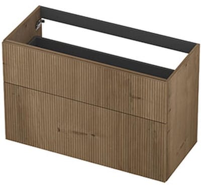 INK - Onderkast 2L A-sym Fin. Gefr. Tbv Greep - 1000x450x650 Mm - Ash Grey