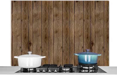 Spatscherm keuken 120x80 cm - Kookplaat achterwand Hout - Natuur - Patronen - Muurbeschermer - Spatwand fornuis - Hoogwaardig aluminium