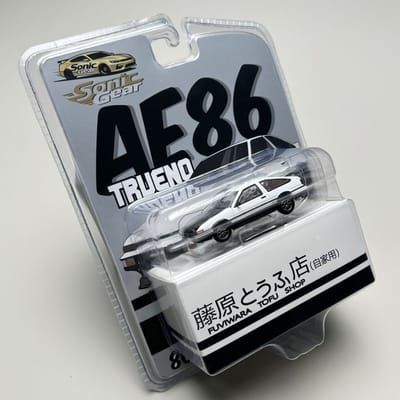 Sonic Gear 1/64 Toyota Ae86 Trueno Super Raceauto Jdm Diecast Voertuig Miniatuur Vrij Draaiende Wielen Verzameling Cadeau Voor Kinderen Jongen