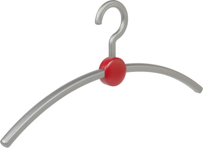 De Kledinghanger Gigant - Garderobehanger - Jassenhanger - Volwassenen - 708250 - 24 Stuks - Point - Kunststof - Zilver - Rood - 45 cm - Kledinghanger - Kleerhanger (708250/24)