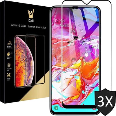 Screenprotector geschikt voor Samsung A70 - 3x FullGuard Screen Protector