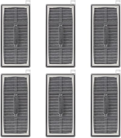 Dailygoods- Stofzuigerfilter 6 Stuks - Vervangende Filters - Wasbaar - Duurzaam - Geschikt voor Mova Z60 Ultra Roller - 99,98% Deeltjesfilter - Filter