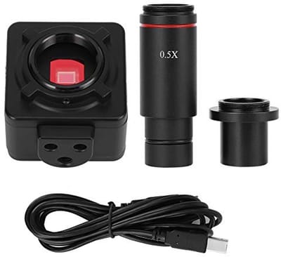 Jhubersproducts - Digitale camera voor microscoop - USB HD - Verbeter uw microscopische beelden - Zwart - 5.0MP - Ideaal voor onderwijs en hobby - Ges