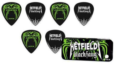 Jim Dunlop - James Hetfield Metallica - opbergblikje Black Fang plectrums 1.14 mm