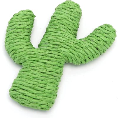 Nobleza Kattenspeeltje Cactus - Kattenspeelgoed - Papier en Karton - Met Kattenkruid - 9 x 11 cm - Groen
