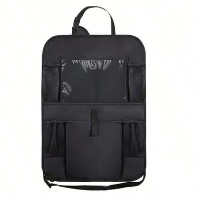 Sac de rangement pour voiture, sac de rangement en tissu Oxford pour dossier de siège de voiture, sac pour dossier de siège de voiture noir