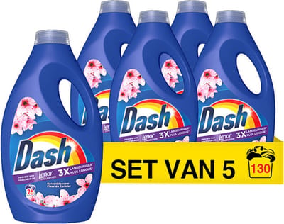 Dash Liquid wasmiddel 5x 26wasbeurten - 5x 1.170ml Gemberlelie & Guave