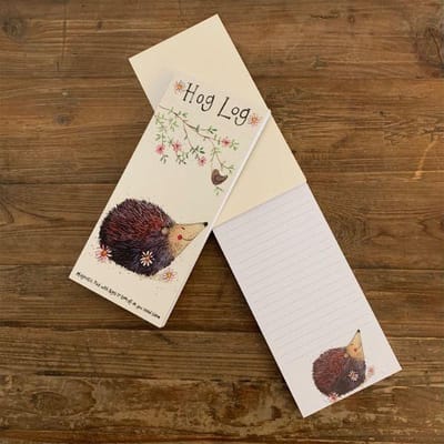 Alex Clark Magnetic Notepad or To-do list ~ Magnetisch Notitieblok Egel 'Hog Log'
