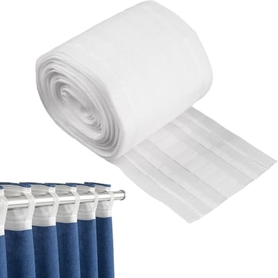 Ruffle Tape voor Gordijnen - 10m x 8.5cm, Wit - Ideaal voor het Maken van DIY Gordijnen, Deurgordijnen en Douchegordijnen