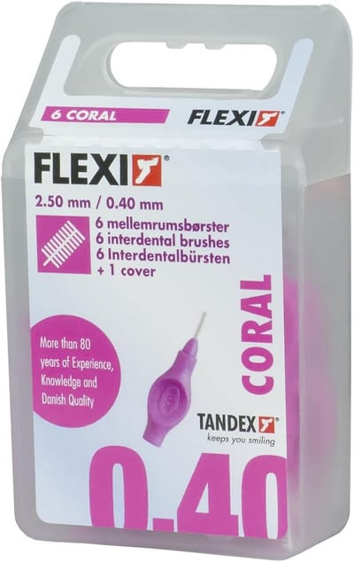 Interdentale borstels - Tandenstokers - Tussen tanden reinigen - Flexibele antislip grip - 6 stuks - Blauw