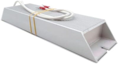 Remweerstand Aluminium - Omvormer Component - Industriële Toepassing - Hoge Vermogensdissipatie - 500 W 10 Ohm - Grijs