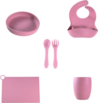 Sproudsy Serviesset Serene - Kinderservies - Kraamcadeau - Baby - 5-delig - Hot Pink