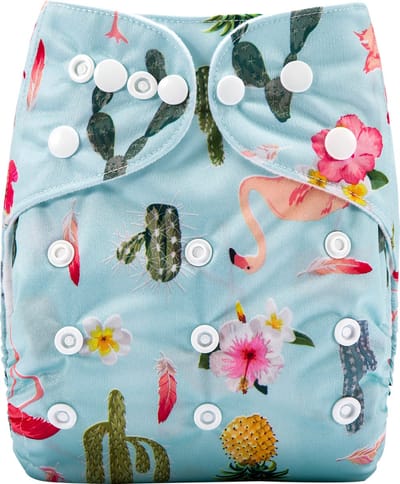 Duurzame luiers - wasbare luier met inlegger - herbruikbare luier - Pocket luier - 3-15 kilo - Tropical
