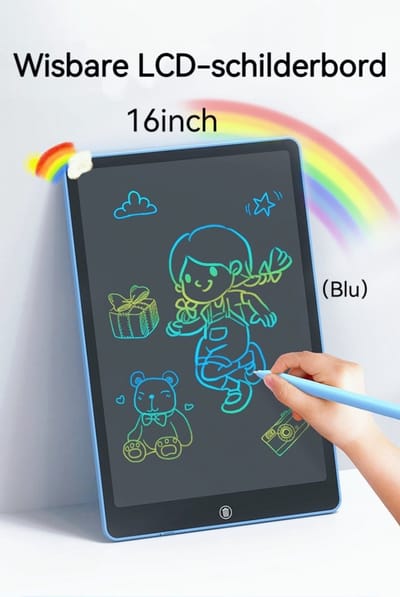 Tekentablet-LCD kleurenscherm Tekentablet Kinderen 16 inch-Tekenen & kleuren- Cadeautjes - Kerstcadeau-Groot formaat- Kadootjes - Speelgoed Meisjes 6 Jaar - 8 Jaar- Waterdicht - anti-val-Kleur Schrijfbord - Kleur Tekenbord - Tekenen - Kinderspeelgoed