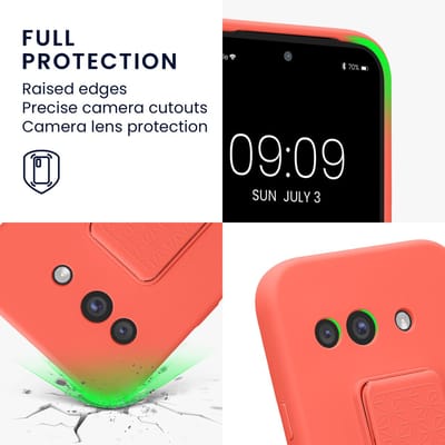 kwmobile back cover voor smartphone - geschikt voor Google Pixel 9a - 1x beschermhoesje van kunststof - In koraal
