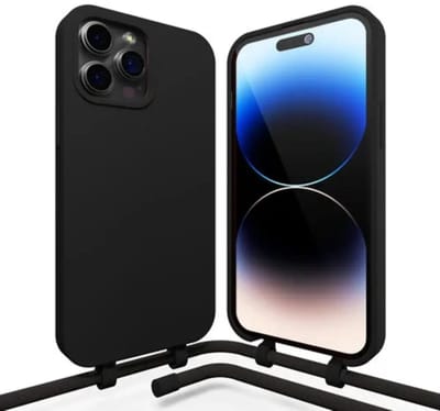Coverzs Siliconen hoesje met koord geschikt voor Samsung Galaxy S24 Ultra (Roze)