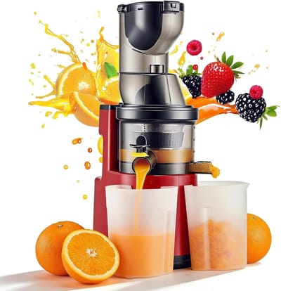 Sapcentrifuge - Slowjuicer - Gezond sap maken - Enkele vijzel technologie - Niet gespecificeerd - Zilverkleurig
