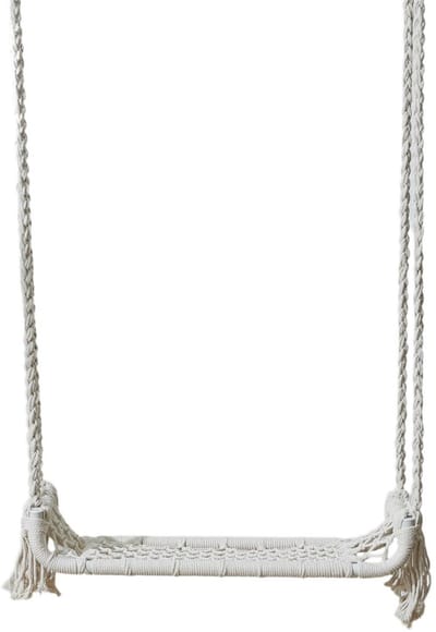 CMP Tuin/balkon schommel / Macrame Swing - naturel - metaal/stof - 65 x 20 x 160 cm - volwassenen