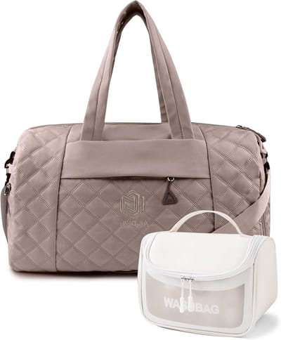 Reistas Duffle Bag - Weekendtas Bagage - Korte Reizen - Met Schoen Vak - 43x23x25 cm - Bruin