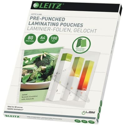 Leitz iLAM - Lamineerhoezen - Geperforeerd - A4 - 80 microns - 100 stuks