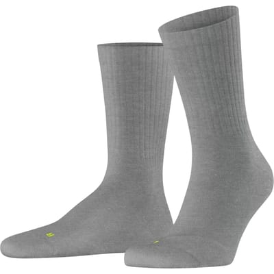 FALKE Run Rib Crew lichte padding katoen functioneel materiaal Sokken unisex grijs - maat 37-38