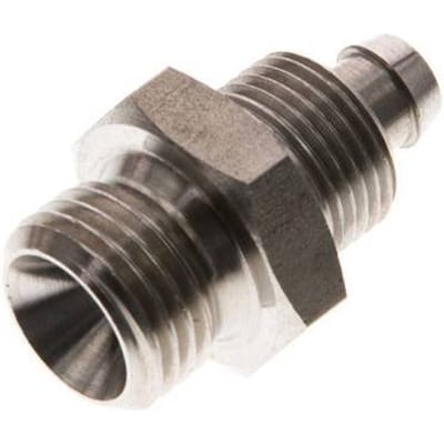 8x6 & G1/4'' RVS 1.4571 Rechte Opsteekkoppeling Buitendraad
