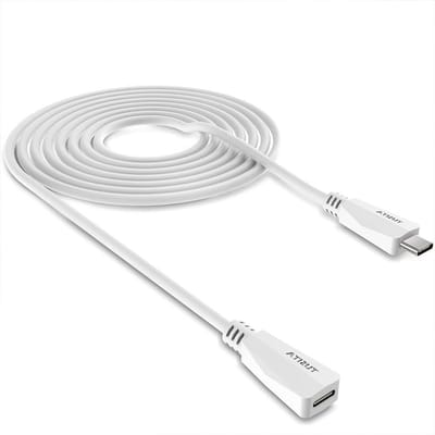 Power Extension Kabel 20ft/6M - USB C Verlengkabel, Male naar Female, Ideaal voor Thuis en Kantoor