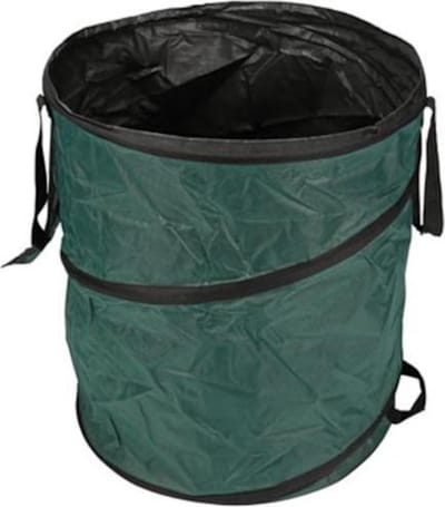 Perel Tuinafvalzak, opvouwbaar, 150 l, handgrepen, donkergroen/zwart, waterafstotend