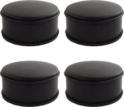 NORDIX Premium Deurstopper - Deurstoppers voor Binnen - Deurstop - Deurbuffer - Set van 4 Stuks - 11x5.3cm - Mat Zwart - BASSO