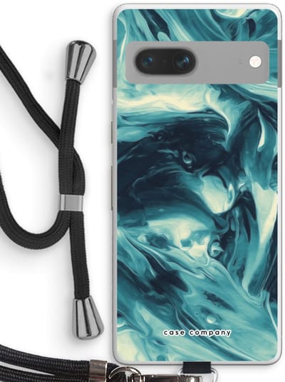 Case Company® - Hoesje met koord geschikt voor Google Pixel 7 hoesje met Koord - Dreaming About Whales - Telefoonhoesje met Zwart Koord - Bescherming aan alle Kanten en Over de Schermrand