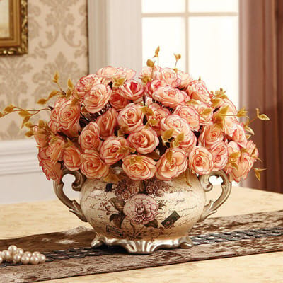Peinture diamant bricolage fleurs dans un Vase, broderie diamant, point de croix 30x30CM white