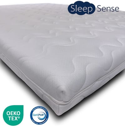 Sleep Sense® topper - topdekmatras - topmatras - Hybrid Koudschuim HR50 - 70x200 - circa 7 cm dik - Anti Allergisch - Premium afritsbare hoes - 100% veilig