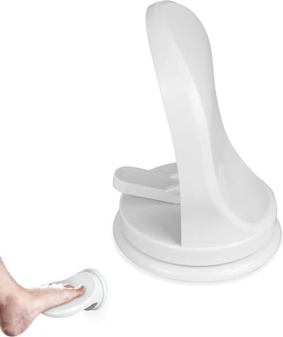 Wit-Voetpedaal voor douche-Voetensteun voor in de Douche - Scheersteun voor Vrouwen-Vacuum Adsorptie - Geen noodzaak om te ponsen -Eenvoudig te installeren-Flexibel gebruik