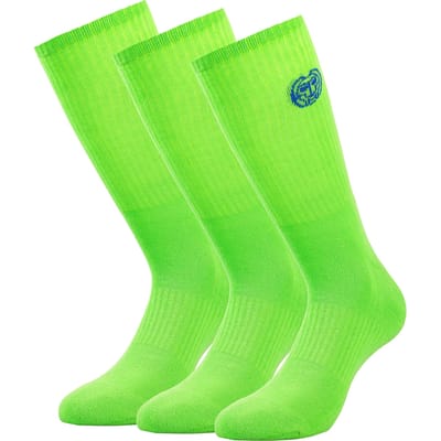 BIDI BADU Matayo Crew Tech Sportsokken Verpakking 3 Stuks Heren-Neongroen,Blauw