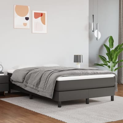 vidaXL - Pocketveringmatras - medium - 120x200x20 - cm - kunstleer - grijs