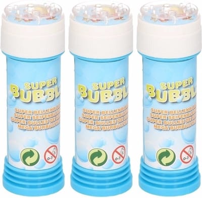 3x Flesjes/busjes bellenblaas 50 ml speelgoed voor kinderen - Uitdeelspeelgoed/weggevertjes