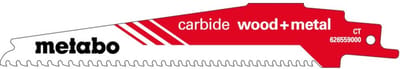 Säbelsägeblad carbide wood + metaal 150 x 1,25 mm CT 3-4mm/6-8TPI
