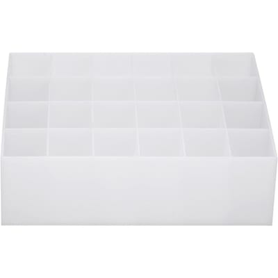 24 Vakken Lippenstifthouder Displaystandaard Cosmetica Organizer Make-up Opbergdoos (Wit) wit